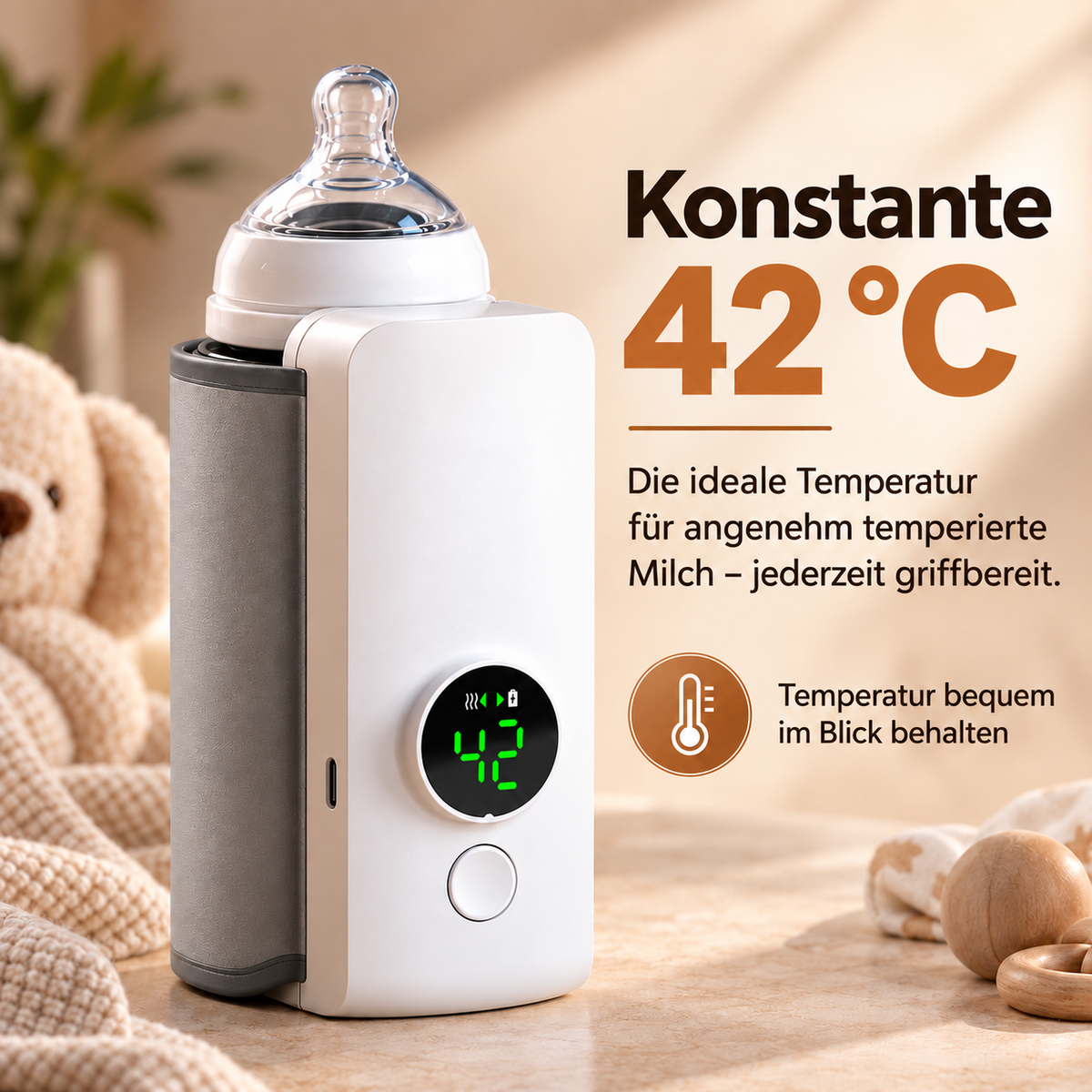 Nuckelwarm® – Tragbarer Babyflaschenwärmer